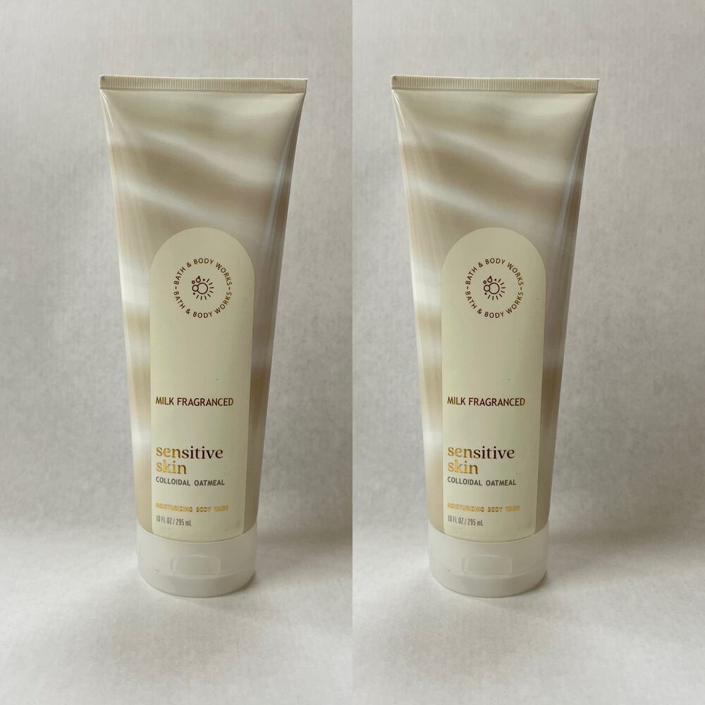 Bath & Body Works Milk Sensitive Skin Moisturizing Body Wash 10 fl oz 2 Pack